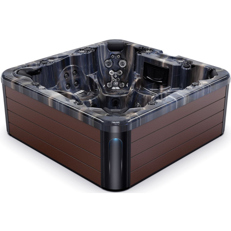 Luxuria Spas 7 Person 100 Jet Acrylic Square Hot Tub with Ozonator